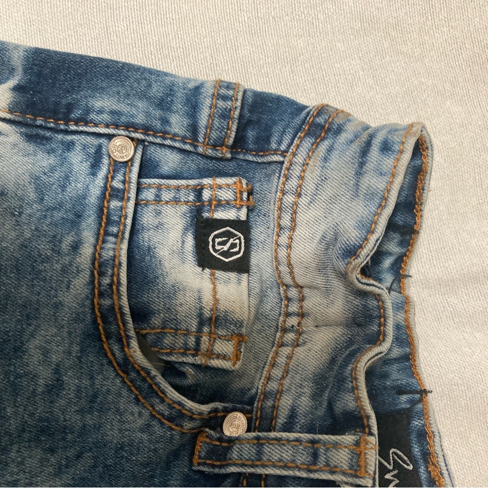 Switch Jeans Remarkable Sz 10 Kids Girls Blue Graffiti adjustable distressed - Picture 7 of 16